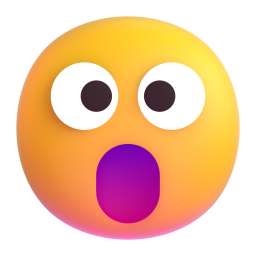 shocked face emoji